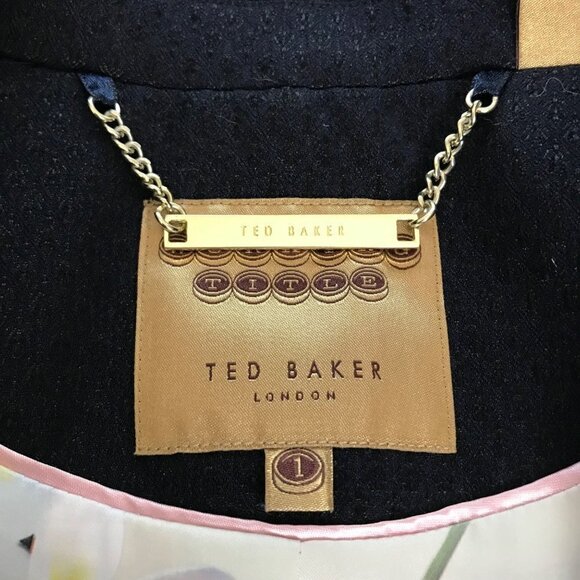 Ted Baker Black Reiko Blazer  Size 1 (US 4) - Picture 7 of 11